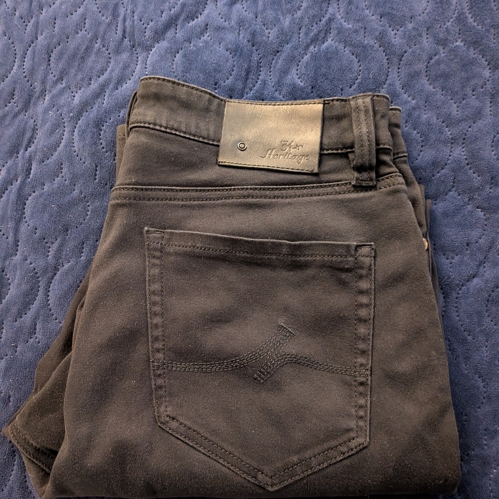 Heritage Men's Charisma Black Slim Straight Jeans 34x30